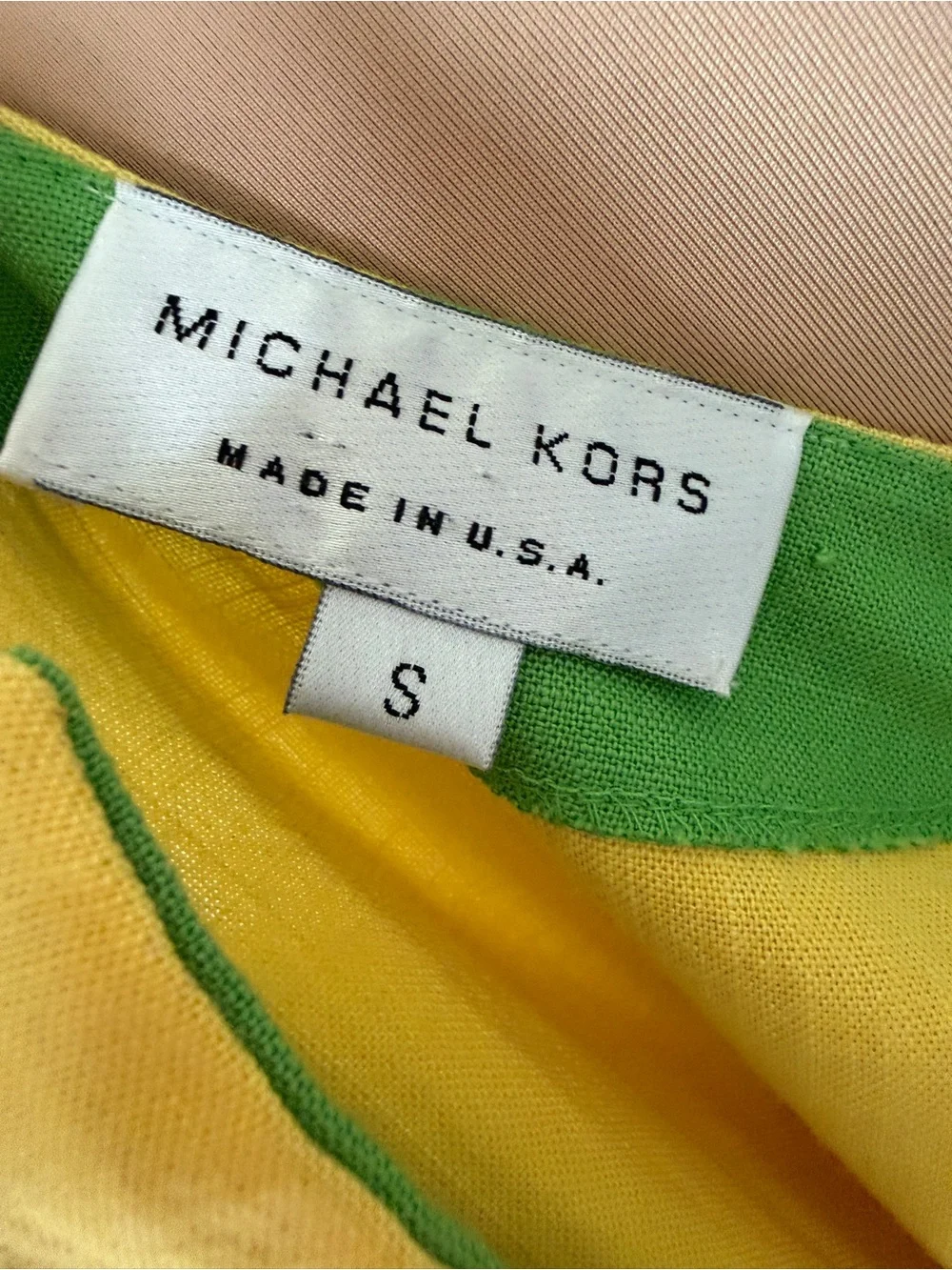 Michael Kors Bright Yellow Tunic Beach Cover Up